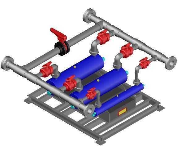 3D CAD Skid 3
