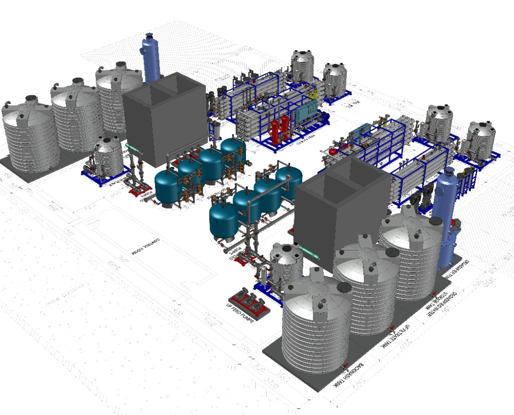 3D Industrial WWTP Master Layout