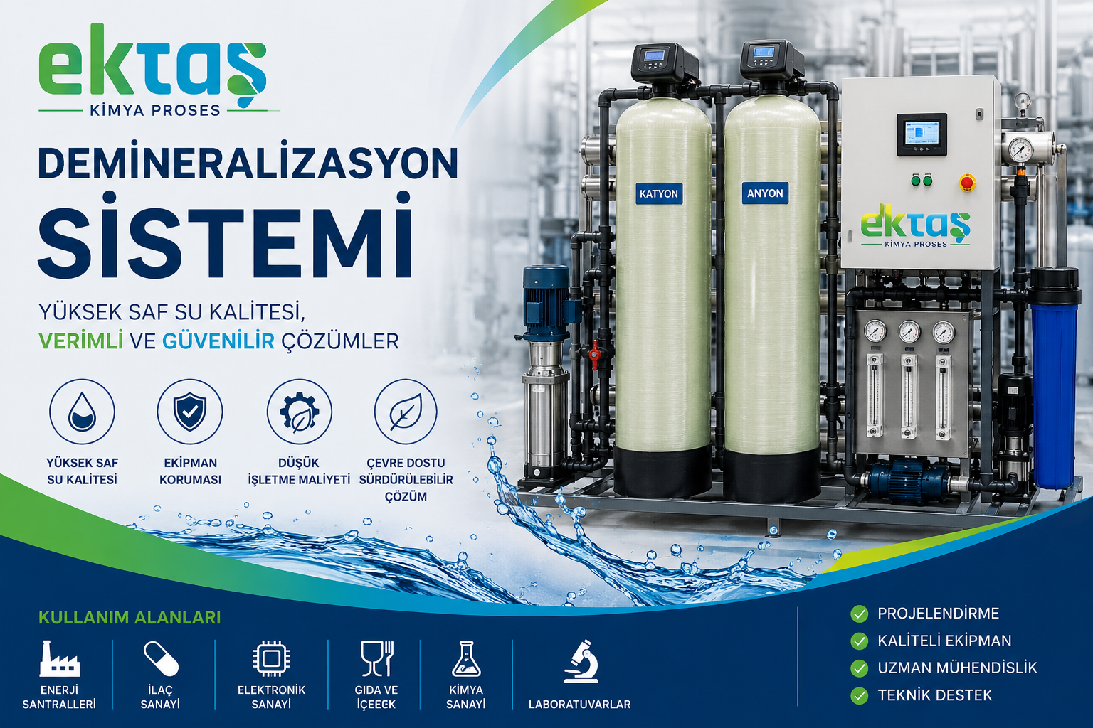 Demineralizasyon Sistemi Nedir? Çalışma Prensibi, Avantajları ve Kullanım Alanları (2026 Rehberi)